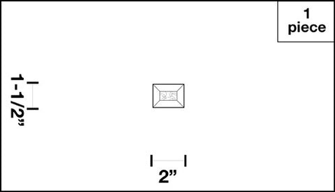 Rectangle. Gluechip : GR01-02-500-B