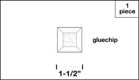 Square. Gluechip : GS01-01-500-500-B